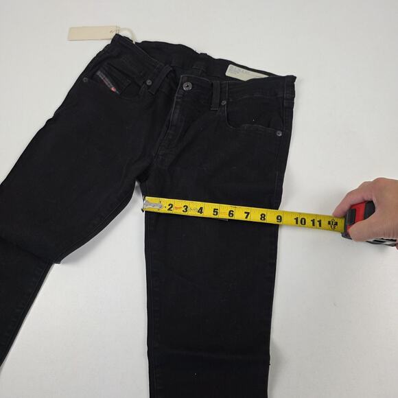 Diesel Grupee Jeans Womens 31 Black Super Slim Skinny Stretch Low Waist NEW Tags - Picture 9 of 11